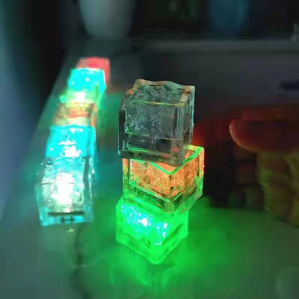 Set 12 cuburi de gheata luminoase cu LED