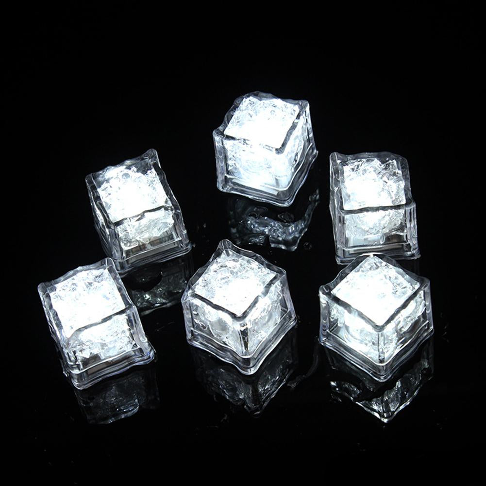 Set 12 cuburi de gheata luminoase cu LED