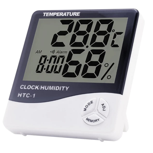 Termometru, Higrometru Digital de Camera - afisare Ora, Temperatura, Umiditate - Oricare.ro