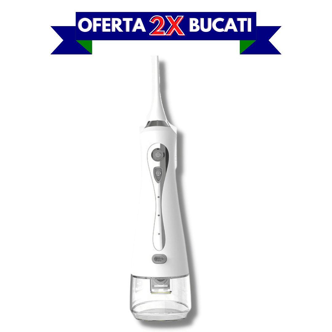 Irigator bucal si oral profesional, 230ml, 2 duze incluse MouthClean - Oricare.ro