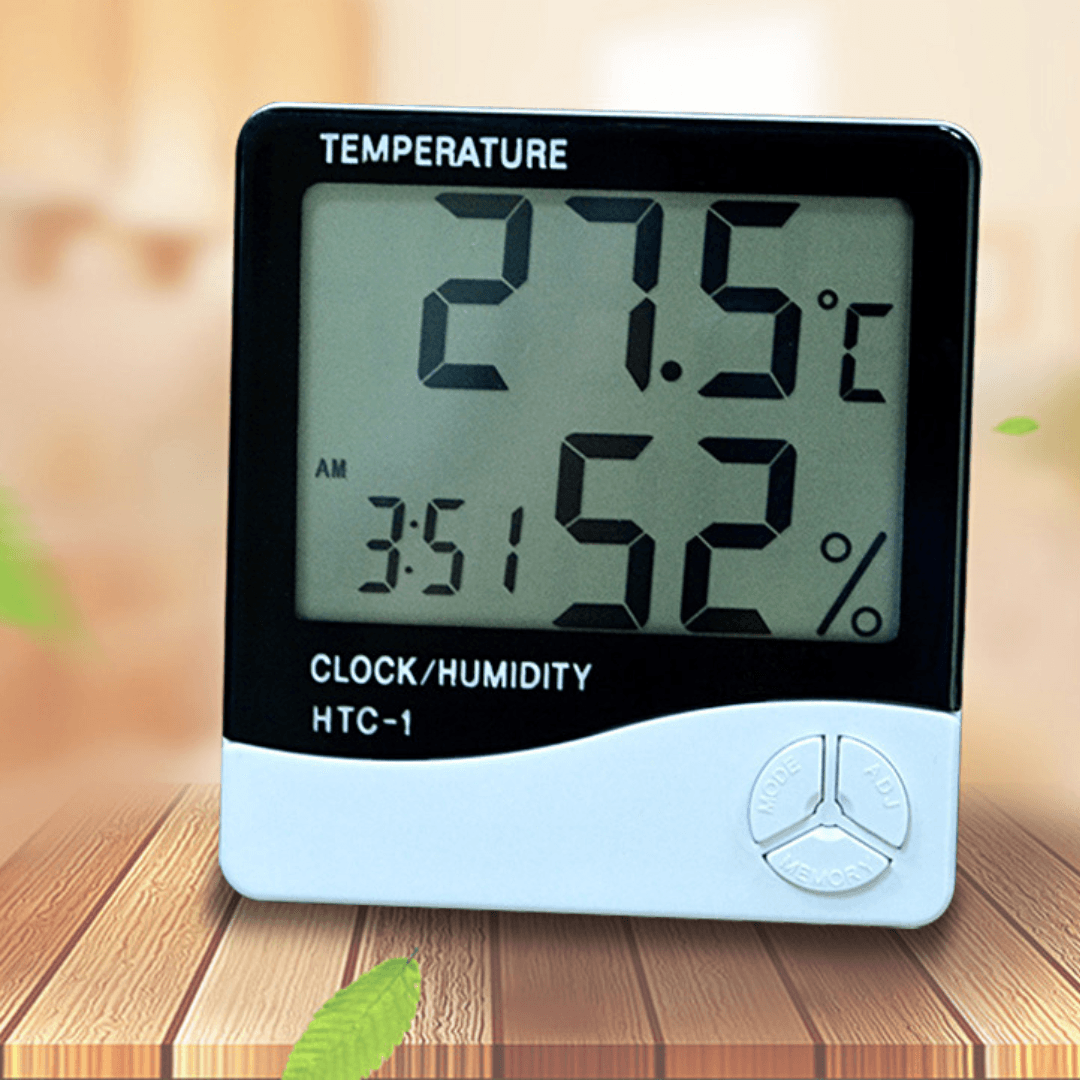 Termometru, Higrometru Digital de Camera - afisare Ora, Temperatura, Umiditate - Oricare.ro