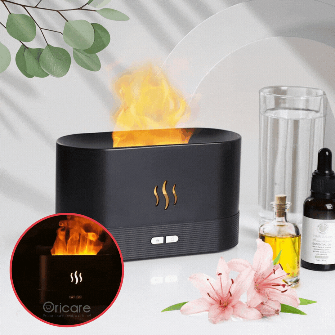 Umidificator cu arome FlameTherapy - Oricare.ro